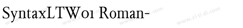 SyntaxLTW01 Roman字体转换